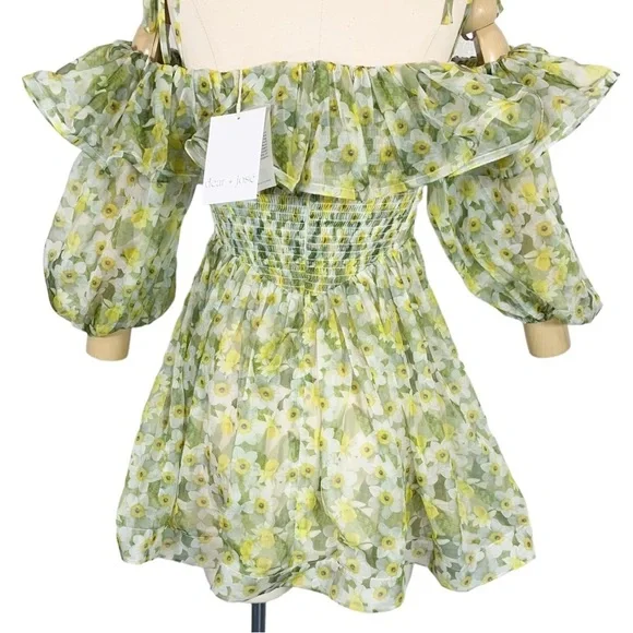 Dear Jose Off The Shoulder Mini Dress Floral Print Size Small NWT - Picture 10 of 13